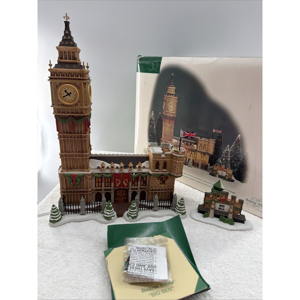 Department 56 Dickens Village Historical Landmark Christmas "Big Ben" #58341 - Picture 3 of 11